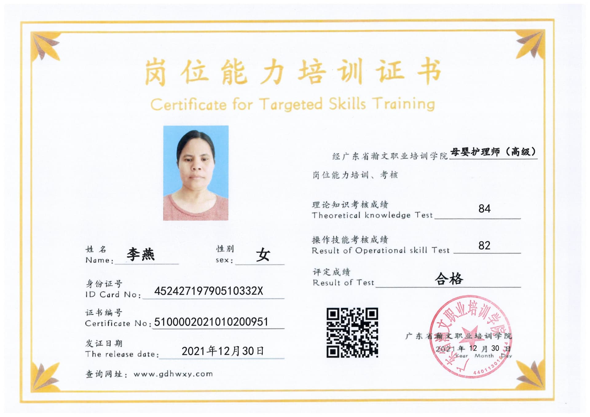 李燕 45242719790510332X(图1)